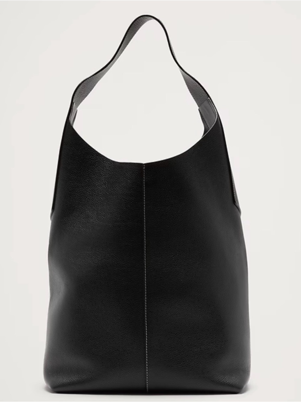 Banana Republic Slouchy Vida Classic Italian Black Leather Tote Shoulder Bag
